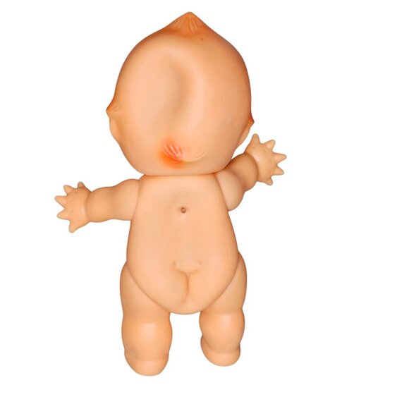 VTG Kewpie Rubber Doll 9" Jointed Squeak Toy Kitschy Baby Doll Molded Hair - Picture 7 of 15